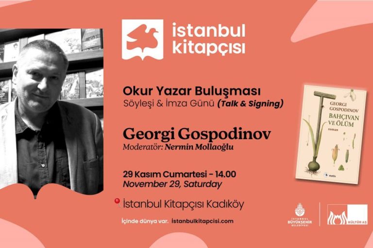 Georgi Gospodinov, İstanbul Kitapçısı’na konuk oluyor