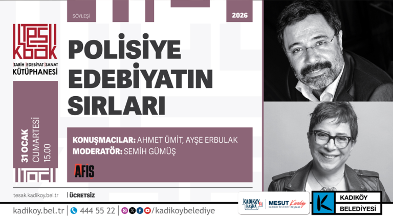 Ayşe Erbulak ve Ahmet Ümit polisiye edebiyatın sırlarını anlatacak